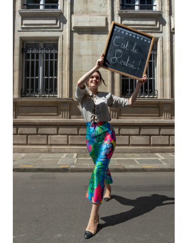 Ensemble : La Blouse rayée et Le Pantalon aquarium Vous souhaitez 