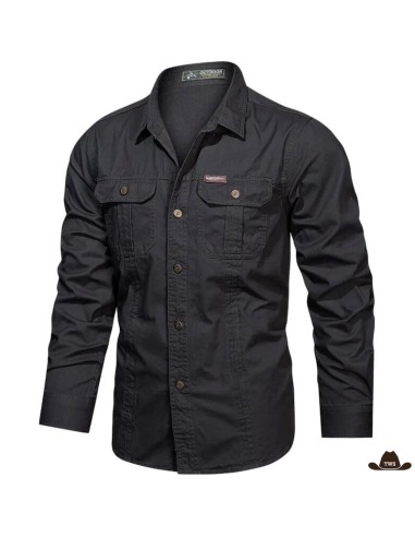 Chemise de Cowboy Noire les ligaments