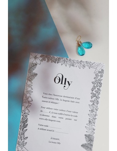 Carte-cadeau à imprimer Olly ouvre sa boutique